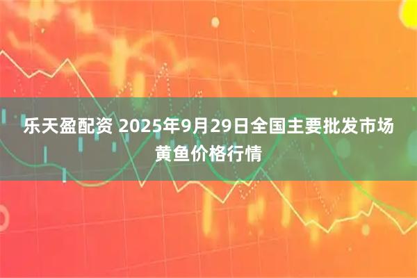 乐天盈配资 2025年9月29日全国主要批发市场黄鱼价格行情