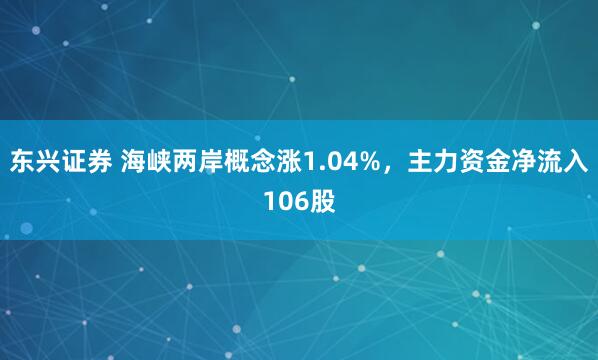 东兴证券 海峡两岸概念涨1.04%，主力资金净流入106股